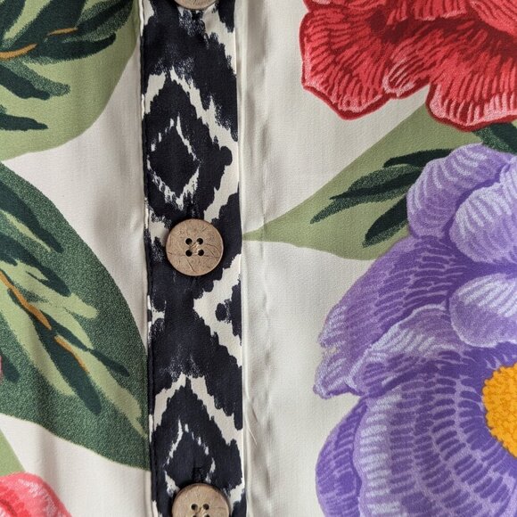 Rachel Zoe Floral boho button down blouse - Picture 11 of 12